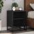 Noptiera neagra 40x31x50 cm lemn prelucrat si metal GartenMobel Dekor