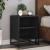 Noptiera neagra 40x31x50 cm lemn prelucrat si metal GartenMobel Dekor