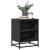 Noptiera neagra 40x31x50 cm lemn prelucrat si metal GartenMobel Dekor