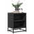 Noptiere 2 buc Negru 40x31x50 cm Lemn și metal prelucrat GartenMobel Dekor