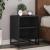 Noptiere 2 buc Negru 40x31x50 cm Lemn și metal prelucrat GartenMobel Dekor