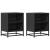 Noptiere 2 buc Negru 40x31x50 cm Lemn și metal prelucrat GartenMobel Dekor