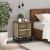 Noptiera din stejar Sonoma 40x31x50 cm lemn prelucrat si metal GartenMobel Dekor