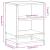 Noptiera stejar afumat 40x31x50 cm lemn prelucrat si metal GartenMobel Dekor