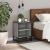 Noptiera gri Sonoma 40x31x50 cm lemn prelucrat si metal GartenMobel Dekor
