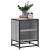 Noptiera gri Sonoma 40x31x50 cm lemn prelucrat si metal GartenMobel Dekor