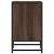 Noptiera din stejar maro 40x31x50 cm lemn prelucrat si metal GartenMobel Dekor