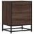 Noptiera din stejar maro 40x31x50 cm lemn prelucrat si metal GartenMobel Dekor