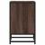 Noptiere 2 buc Stejar maro 40x31x50 cm Lemn prelucrat și metal GartenMobel Dekor