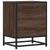 Noptiere 2 buc Stejar maro 40x31x50 cm Lemn prelucrat și metal GartenMobel Dekor