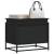 Cutie de depozitare cu capac negru 60x40x51,5 cm lemn prelucrat GartenMobel Dekor