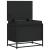 Cutie de depozitare cu capac negru 60x40x51,5 cm lemn prelucrat GartenMobel Dekor