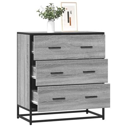 Dulap, gri sonoma, 68x35x76 cm, lemn prelucrat și metal GartenMobel Dekor