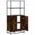 Dulapuru stejar afumat 68x35x139 cm lemn și metal prelucrat GartenMobel Dekor