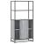 Dulap nalt gri Sonoma 68x35x139 cm lemn prelucrat GartenMobel Dekor