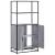 Dulap nalt gri Sonoma 68x35x139 cm lemn prelucrat GartenMobel Dekor