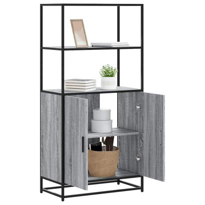 Dulap nalt gri Sonoma 68x35x139 cm lemn prelucrat GartenMobel Dekor
