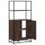Dulapuru Stejar maro 68x35x139 cm lemn și metal prelucrat GartenMobel Dekor