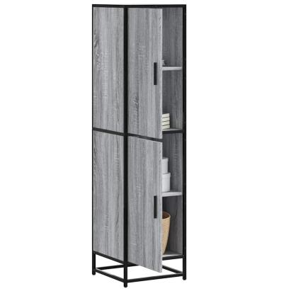 Dulap nalt gri Sonoma 35,5x35x139 cm lemn prelucrat GartenMobel Dekor