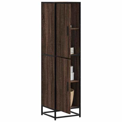 Dulapuru stejar maro 35,5x35x139 cm lemn și metal prelucrat GartenMobel Dekor