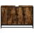 Dulap pentru chiuveta de baie stejar afumat 90x33x60 cm lemn GartenMobel Dekor