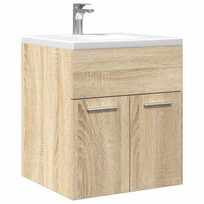 Dulap chiuvetă baie, stejar sonoma 41x38,5x46 cm lemn prelucrat GartenMobel Dekor