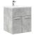Dulap de chiuvetă baie, gri beton 41x38,5x46 cm lemn prelucrat GartenMobel Dekor