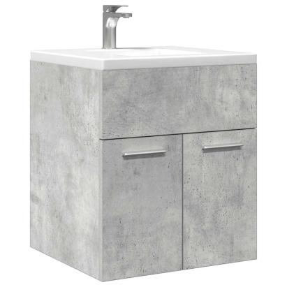 Dulap de chiuvetă baie, gri beton 41x38,5x46 cm lemn prelucrat GartenMobel Dekor