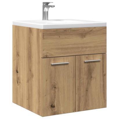 Dulap chiuvetă baie, stejar artizanal 41x38,5x46 cm lemn GartenMobel Dekor