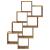 Raft perete cub stejar artizanal 90x15x119,5 cm, lemn prelucrat GartenMobel Dekor