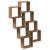 Raft perete cub stejar artizanal 90x15x119,5 cm, lemn prelucrat GartenMobel Dekor