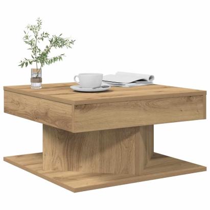 Măsuță de cafea, stejar artizanal, 55x55x30 cm, lemn prelucrat GartenMobel Dekor