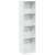 Bibliotecă, alb extralucios, 40x24x143 cm, lemn prelucrat GartenMobel Dekor