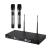 Set 2 microfoane wireless, profesionale, receiver, raza actiune 140 m, uhf MultiMark GlobalProd