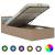 Cadru pat hidraulic LED cappuccino 90x200 cm piele ecologică  GartenMobel Dekor