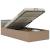 Cadru pat hidraulic LED cappuccino 90x200 cm piele ecologică  GartenMobel Dekor