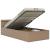 Cadru pat hidraulic LED cappuccino 90x200 cm piele ecologică  GartenMobel Dekor