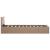 Cadru pat hidraulic LED cappuccino 100x200 cm piele ecologică  GartenMobel Dekor