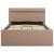 Cadru pat hidraulic LED cappuccino 100x200 cm piele ecologică  GartenMobel Dekor