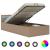 Cadru pat hidraulic LED cappuccino 100x200 cm piele ecologică  GartenMobel Dekor