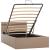 Cadru pat hidraulic LED cappuccino 100x200 cm piele ecologică  GartenMobel Dekor