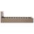Cadru pat hidraulic cu LED cappuccino 120x200cm piele ecologică  GartenMobel Dekor