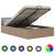 Cadru pat hidraulic cu LED cappuccino 120x200cm piele ecologică  GartenMobel Dekor