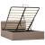 Cadru pat hidraulic cu LED cappuccino 120x200cm piele ecologică  GartenMobel Dekor
