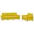Set de canapele cu perne, 2 piese, galben, catifea GartenMobel Dekor