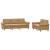 Set de canapele cu perne, 2 piese, maro, catifea GartenMobel Dekor