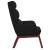 Scaun de relaxare, negru, material textil GartenMobel Dekor