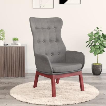 Scaun de relaxare, gri deschis, material textil GartenMobel Dekor