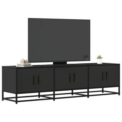 Dulap TV, negru, 150x35x41 cm, lemn prelucrat și metal GartenMobel Dekor