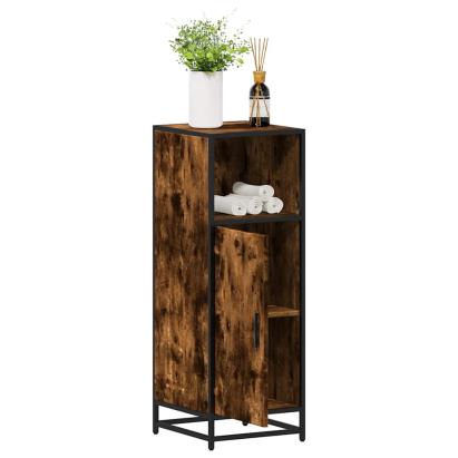 Dulap de baie, stejar afumat, 35x37,5x100 cm, lemn prelucrat GartenMobel Dekor